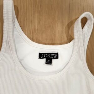 J. Crew white ribbed tank